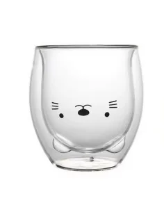 Taza De Cristal Doble Pared Con Estampado 300ml T-00033