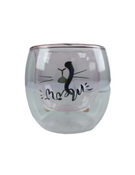 Vaso de Vidrio 300ml con Forma de Animal Doble Pared T-00038