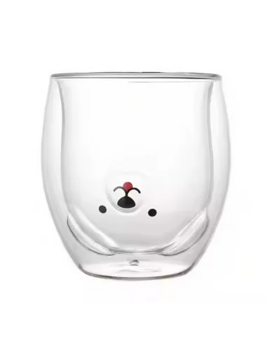 Vaso Transparente con Forma de Oso Doble Pared T-00032-2