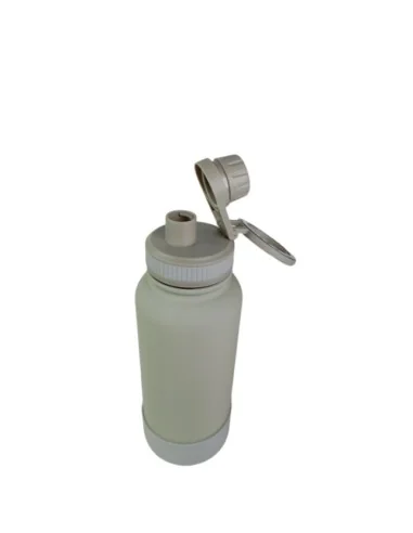 Botella Verde de Agua de Acero Inoxidable de 650ML con Soporte Magnético para Teléfono T-1001