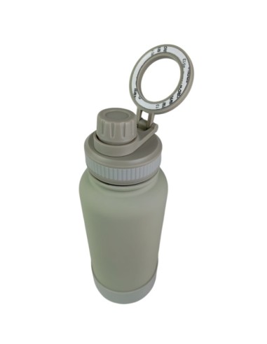 Botella Verde de Agua de Acero Inoxidable de 650ML con Soporte Magnético para Teléfono T-1001