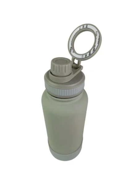 Botella Verde de Agua de Acero Inoxidable de 650ML con Soporte Magnético para Teléfono T-1001