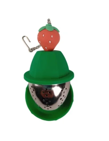 Infusor de Té de Malla Fina de Acero Inoxidable Verde T-10008-2