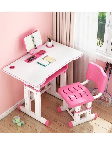 Juego De Escritorio con silla para Niña y Niño Ajustable.