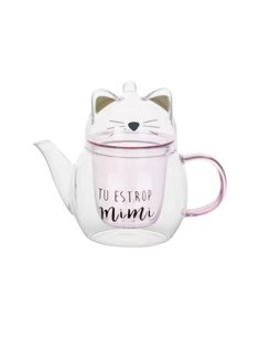 Tetera de Vidrio de Borosilicato Tipo Gato