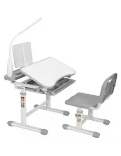 Escritorio de estudios Reclinable Ajustable Niños Gris