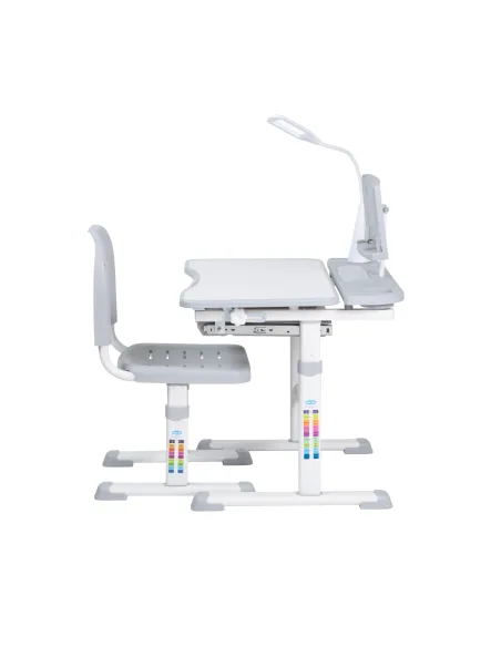 Escritorio de estudios Reclinable Ajustable Niños Gris