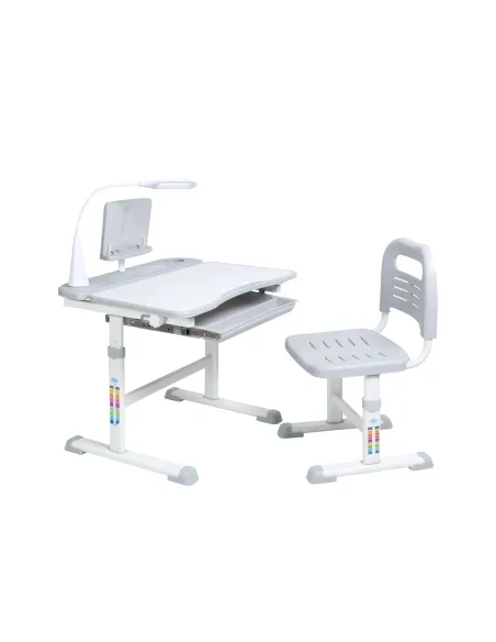 Escritorio de estudios Reclinable Ajustable Niños Gris