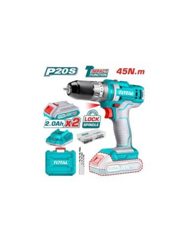 Taladro Inalambrico Impacto 10MM 20V 45NM + Bat Y Carg TIDLI201452