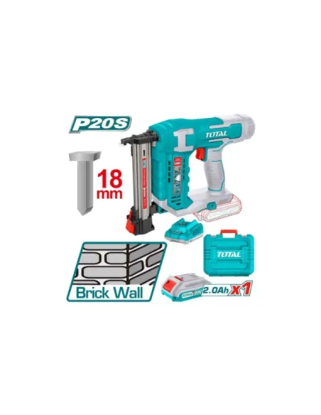 Pistola Clavadora P/ Concreto 20v Batería + Cargador Total Tcstli3808