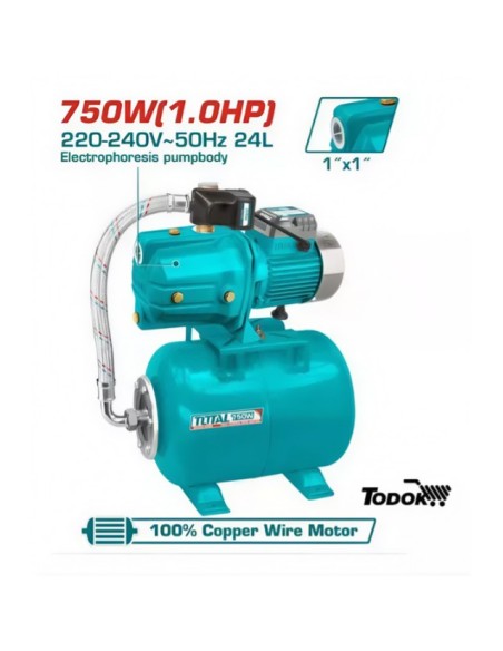 Bomba De Agua 1hp 750w Autocebante Automática Total Twp47506