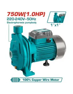 Bomba Centrifuga Monofásica Total 1hp 750w Twp27506 2