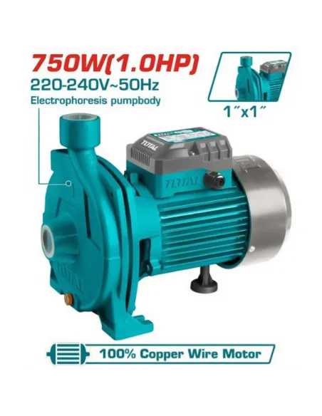 Bomba Centrifuga Monofásica Total 1hp 750w Twp27506