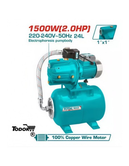 Bomba Agua Autocebante 2hp 1500w Automática Total Twp415006