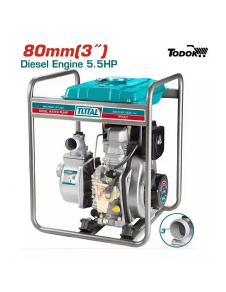 Motobomba A Diésel De 3 Pulgadas 5.5 Hp 1000 L/min Tp5301