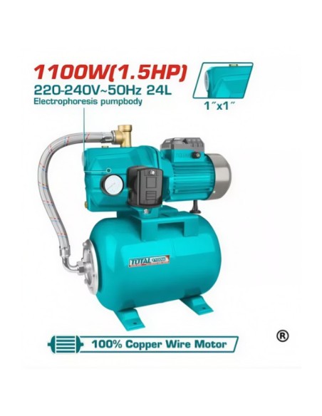 Bomba De Agua Autocebante 1.5hp 1100w Automática Twp411006