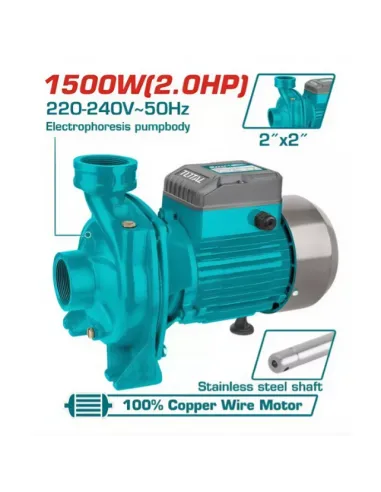 Bomba De Agua Centrífuga 2hp 1500w 2x2 450l/min Twp2150026
