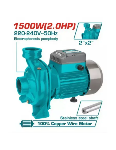 Bomba De Agua Centrífuga 2hp 1500w 2x2 450l/min Twp2150026