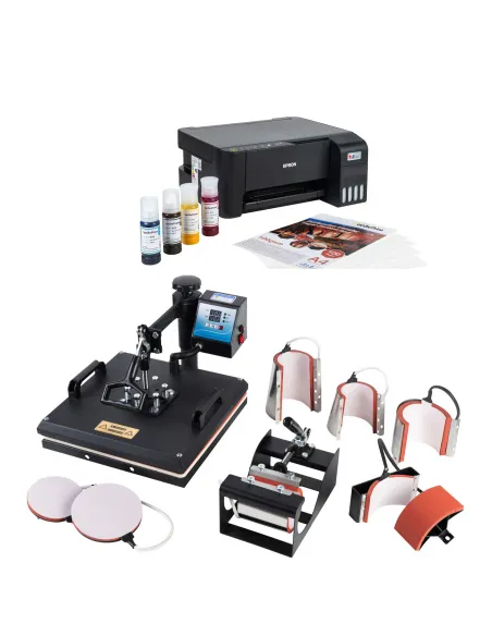 Kit Sublimadora 8 En 1 + Impresora + Hojas + Tintas/ Todokcl
