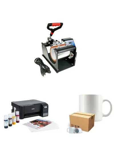 Kit de Estampadora 11oz+Impresora L1250+Tazas 11oz+Papel+Tintas