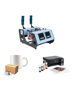KKit Estampadora 3 en 1 + Impresora L1250 + Tazas + Papel + Tintas.