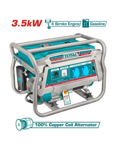 Generador Eléctrico Bencinero 3500w 15Lt Total TP135006E