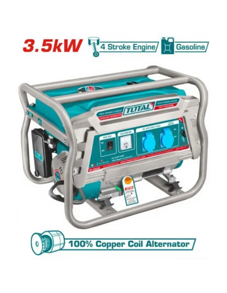 Generador Eléctrico Bencinero 3500w 15Lt Total TP135006E
