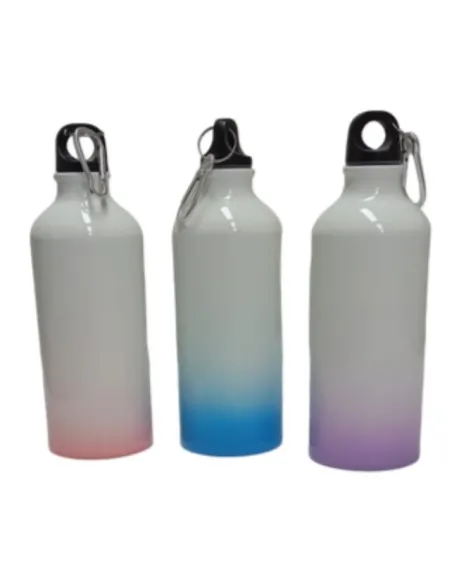 Botella De Aluminio Para Sublimación 600ml Color Degradado + Caja