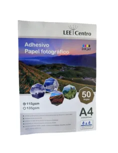 Papel Adhesivo Fotografico Antioxido Glossy A4/115g/50 Hjs