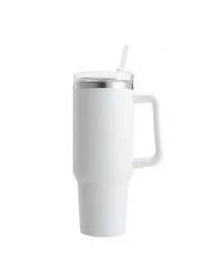 Vaso Termico Mug Tumbler Buffer 900ML Acero Inox Frio Calor - Blanco