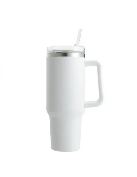 Vaso Termico Mug Tumbler Buffer 900ML Acero Inox Frio Calor - Blanco