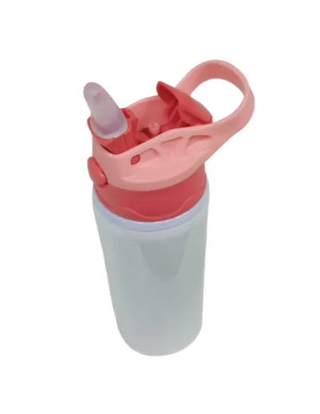 Botella Deportiva de 600ml Sublimación Tapa con Colores Combinados