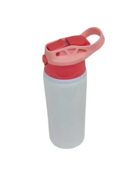 Botella Deportiva de 600ml Sublimación Tapa Rosa