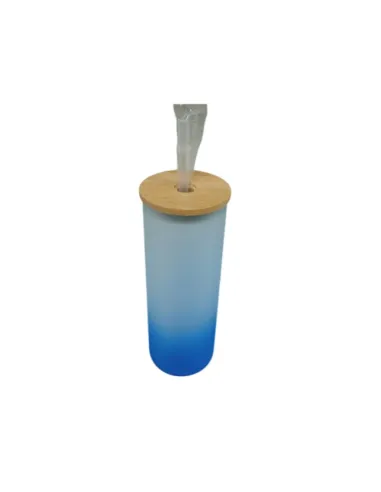 Vasos Empavonados Bambú Sublimable Azul 20 Oz
