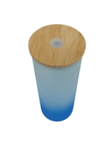 Vasos Empavonados Bambú Sublimable Azul 20 Oz