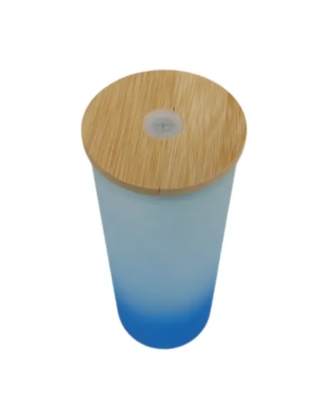 Vasos Empavonados Bambú Sublimable Azul 20 Oz