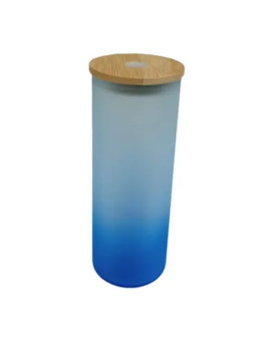 Vasos Empavonados Bambú Sublimable Azul 20 Oz