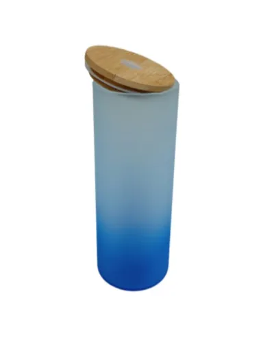 Vasos Empavonados Bambú Sublimable Azul 20 Oz
