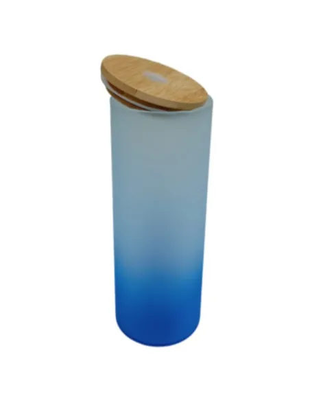 Vasos Empavonados Bambú Sublimable Azul 20 Oz