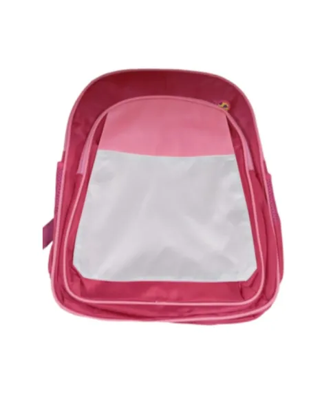 Mochila Escolar Sublimable 30x40 Rojo/Rosa