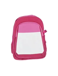 Mochila Escolar Sublimable 30x40 Rojo/Rosa