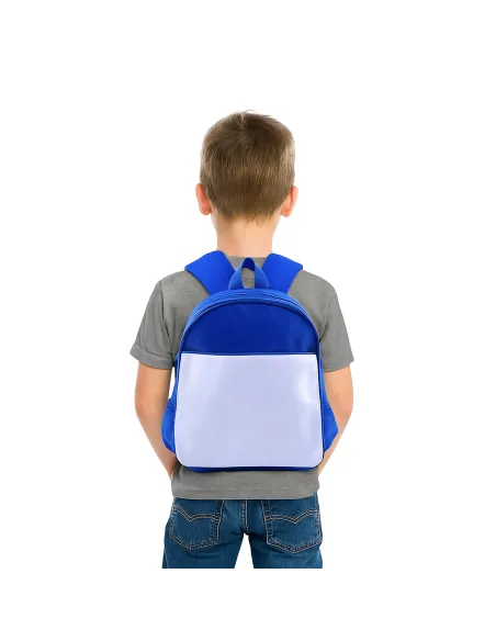 Mochila Escolar Sublimable 30x25 Azul