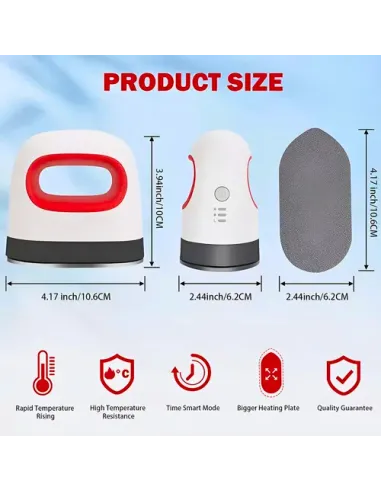 Plancha Estampadora Mini Portátil Transfer Sublimación Roja