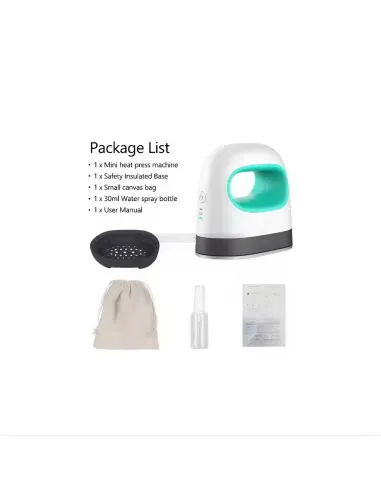 Plancha Estampadora Mini Portátil Transfer Sublimación Verde