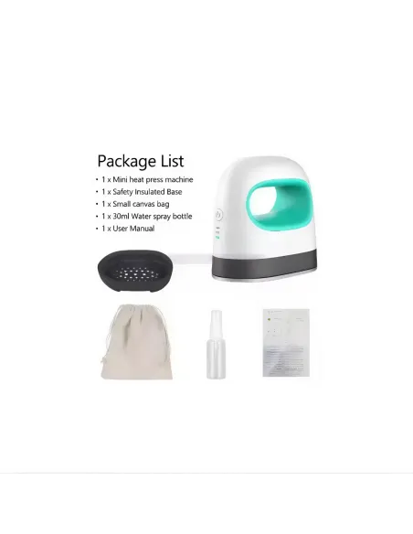 Plancha Estampadora Mini Portátil Transfer Sublimación Verde