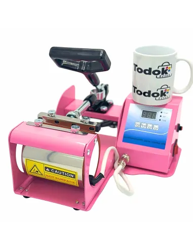 Maquina Estampadora Sublimadora Tazas 11oz Rosa
