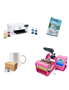 Kit de Estampadora 11oz + Impresora Epson F170 + Papel + Caja de Tazas + Regalos