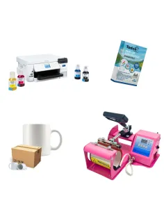 Kit de Estampadora 11oz + Impresora F170 + Papel + Caja de Tazas