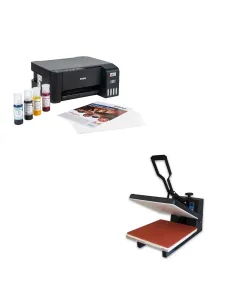 Kit de Maquina Estampadora, Sublimadora, Tranfer 38x38 + Impresora Epson L1250