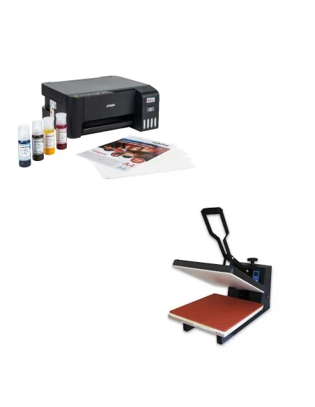 Kit de Maquina Estampadora, Sublimadora, Tranfer 38x38 + Impresora Epson L1250